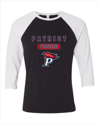 Patriot Pioneers Mascot #3 Women's Baseball T-Shirt