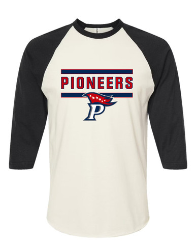 Patriot Pioneers Mascot #5 Women's Baseball T-Shirt