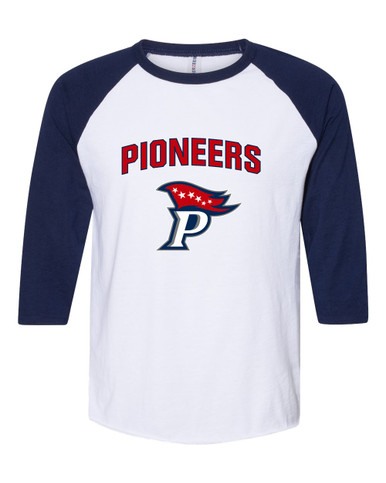 Patriot Pioneers Mascot #6 Women's Baseball T-Shirt