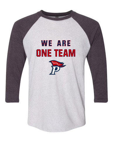 Patriot Pioneers We Are One Team Women's Baseball T-Shirt