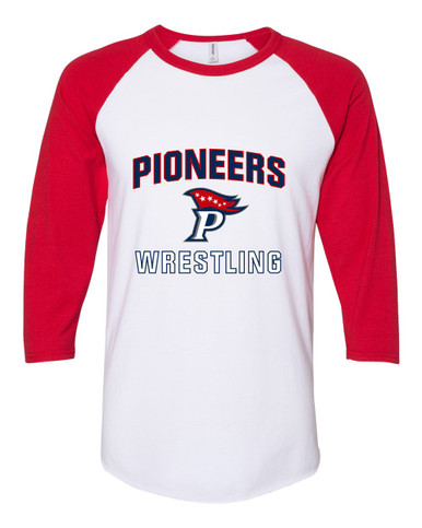 Patriot Pioneers Wrestling Women's Baseball T-Shirt