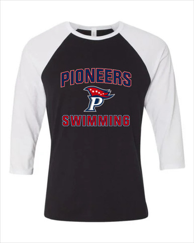 Patriot Pioneers Swimming Women's Baseball T-Shirt