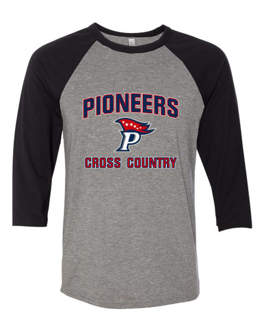 Patriot Pioneers Cross Country Men's Baseball T-Shirt