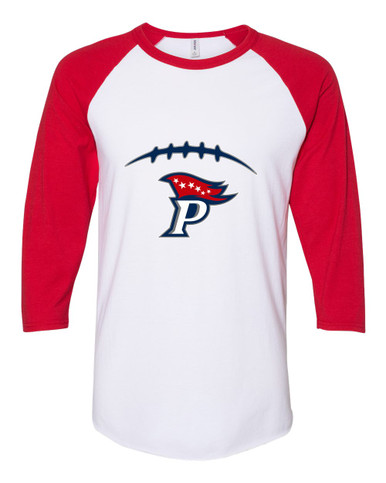 Patriot Pioneers Football #2 Women's Baseball T-Shirt