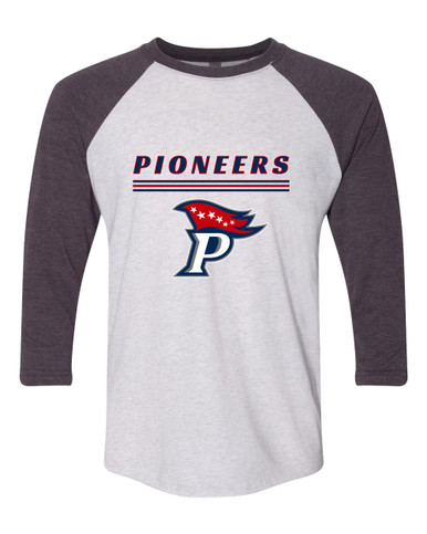 Patriot Pioneers Mascot #8 Men's Baseball T-Shirt
