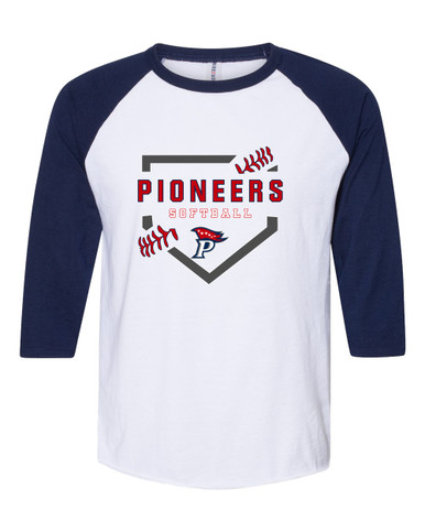 Patriot Pioneers Softball #2 Women's Baseball T-Shirt
