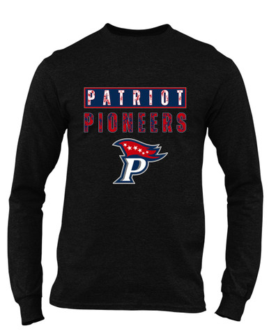 Patriot Pioneers Mascot #9 Men's LS T-Shirt