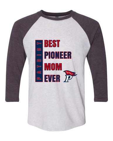 Patriot Pioneers Best Pioneer Mom Women's Baseball T-Shirt