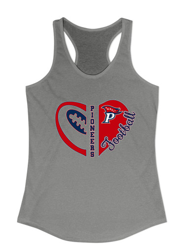 Patriot Pioneers Heart Football Women's Tank Top