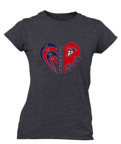 Patriot Pioneers Heart Track Women's Premium SS T-Shirt
