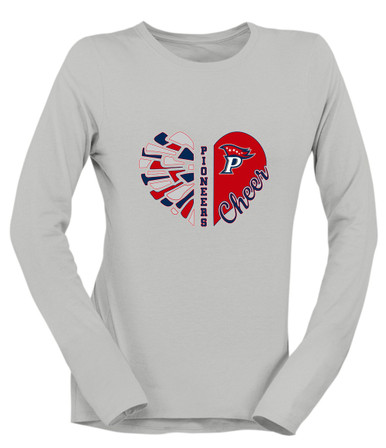 Patriot Pioneers Heart Cheer Women's Premium LS T-Shirt
