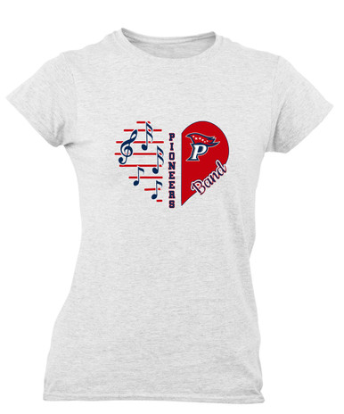 Patriot Pioneers Heart Band Women's SS T-Shirt