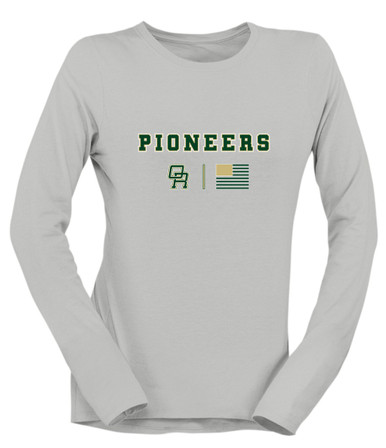 Oak Ridge Pioneers Team Colors Flag Women's Premium LS T-Shirt