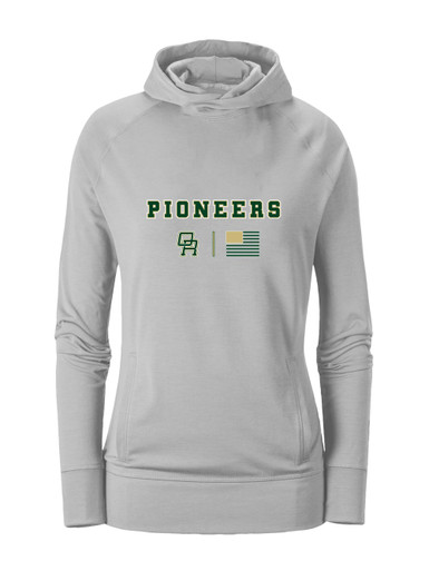 Oak Ridge Pioneers Team Colors Flag Women's Hoodie