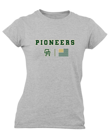 Oak Ridge Pioneers Team Colors Flag Women's SS T-Shirt