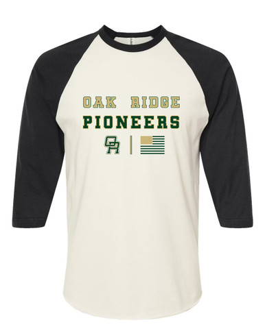 Oak Ridge Pioneers Spirit Flag Women's Baseball T-Shirt