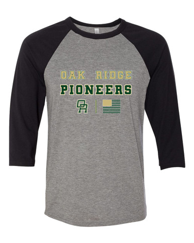 Oak Ridge Pioneers Spirit Flag Men's Baseball T-Shirt