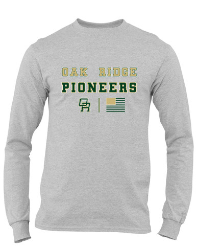 Oak Ridge Pioneers Spirit Flag Men's LS T-Shirt