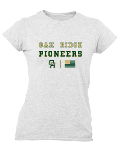 Oak Ridge Pioneers Spirit Flag Women's SS T-Shirt