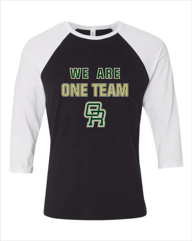 Oak Ridge Pioneers We Are One Team Men's Baseball T-Shirt