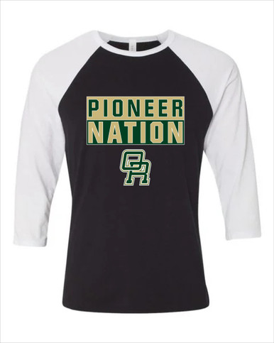 Oak Ridge Pioneers Nation #1 Women's Baseball T-Shirt
