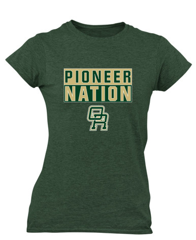 Oak Ridge Pioneers Nation #1 Women's SS T-Shirt