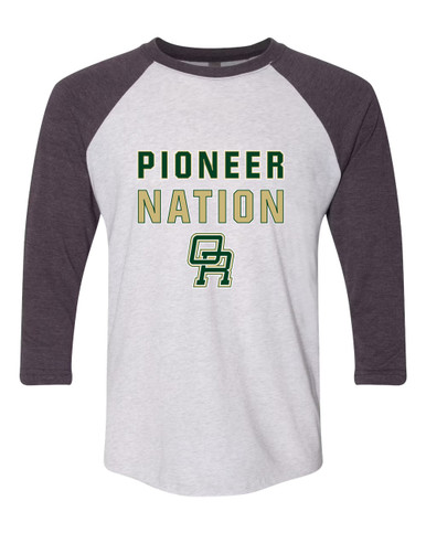 Oak Ridge Pioneers Nation #2 Men's Baseball T-Shirt