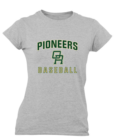 Oak Ridge Pioneers Baseball #1 Women's Premium SS T-Shirt