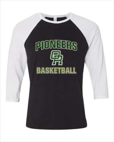 Oak Ridge Pioneers Basketball #1 Women's Baseball T-Shirt