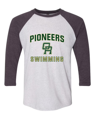 Oak Ridge Pioneers Swimming Men's Baseball T-Shirt