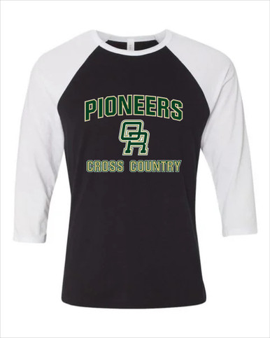 Oak Ridge Pioneers Cross Country Men's Baseball T-Shirt