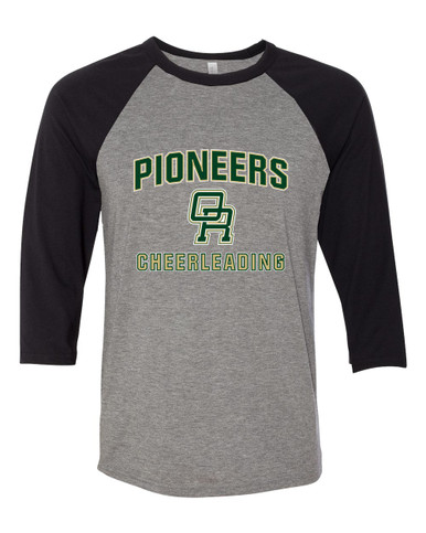 Oak Ridge Pioneers Cheerleading Women's Baseball T-Shirt