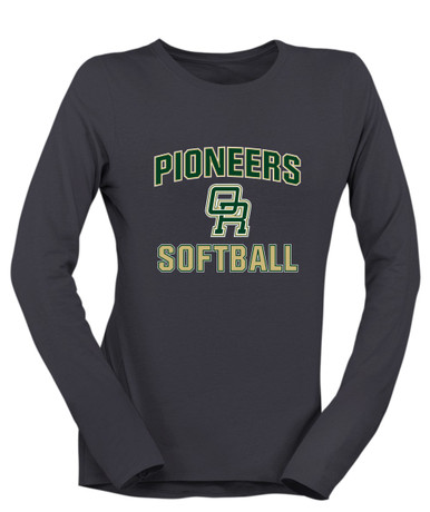 Oak Ridge Pioneers Softball #1 Women's LS T-Shirt