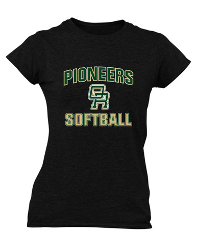 Oak Ridge Pioneers Softball #1 Women's SS T-Shirt