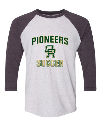 Oak Ridge Pioneers Soccer #1 Women's Baseball T-Shirt