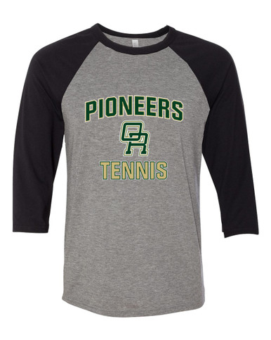 Oak Ridge Pioneers Tennis Women's Baseball T-Shirt