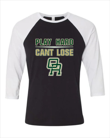 Oak Ridge Pioneers Play Hard, Can't Lose Women's Baseball T-Shirt