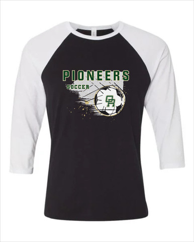 Oak Ridge Pioneers Soccer #2 Women's Baseball T-Shirt