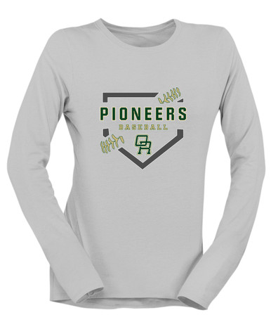 Oak Ridge Pioneers Baseball #2 Women's LS T-Shirt