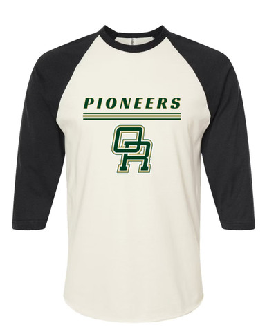 Oak Ridge Pioneers Mascot #8 Women's Baseball T-Shirt