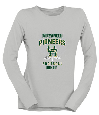 Oak Ridge Pioneers Football #6 Women's Premium LS T-Shirt