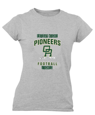 Oak Ridge Pioneers Football #6 Women's SS T-Shirt