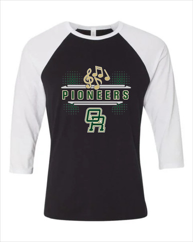 Oak Ridge Pioneers Band # 3 Women's Baseball T-Shirt