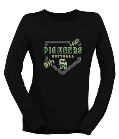 Oak Ridge Pioneers Softball #2 Women's LS T-Shirt