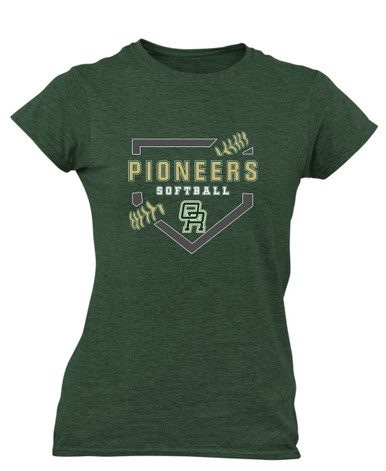 Oak Ridge Pioneers Softball #2 Women's SS T-Shirt