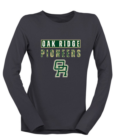 Oak Ridge Pioneers Mascot #9 Women's LS T-Shirt