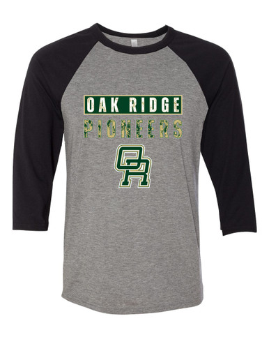 Oak Ridge Pioneers Mascot #9 Men's Baseball T-Shirt
