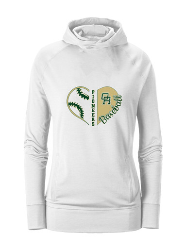 Oak Ridge Pioneers Heart Baseball Women's Hoodie