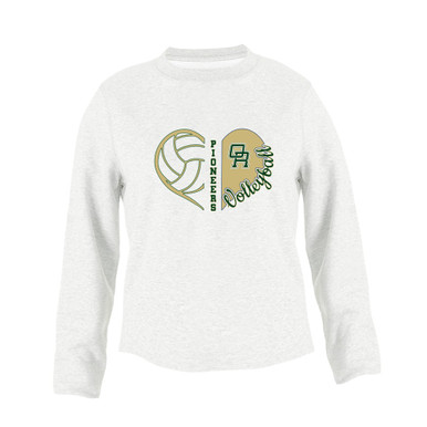 Oak Ridge Pioneers Heart Volleyball Women's Sweatshirt