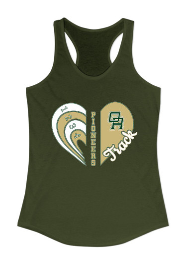 Oak Ridge Pioneers Heart Track Women's Tank Top